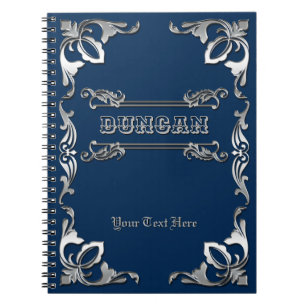 Wählen Sie Ihre Farbe Classic Book Cover Silver O Notizblock