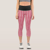 WÄHLEN SIE IHRE FARBE Custom Yoga Capri Gingham (Vorderseite)