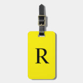 WÄHLEN SIE IHRE FARBE-, Gelb- und Schwarz-Monogram Gepäckanhänger (Vorderseite vertikal)