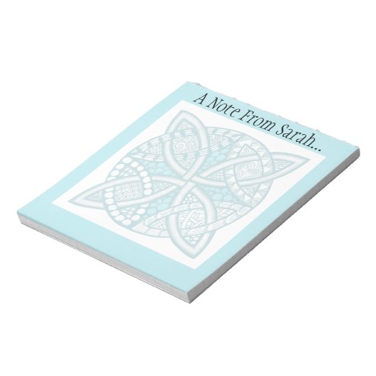 Wählen Sie Ihre Farbe keltisches Dekorationsmuster Notizblock (Rotiert)