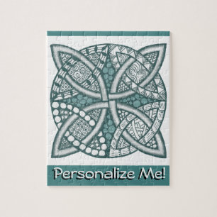 Wählen Sie Ihre Farbe keltisches Dekorationsmuster Puzzle