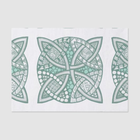 Wählen Sie Ihre Farbe keltisches Dekorationsmuster Seidenpapier (Vorderseite)