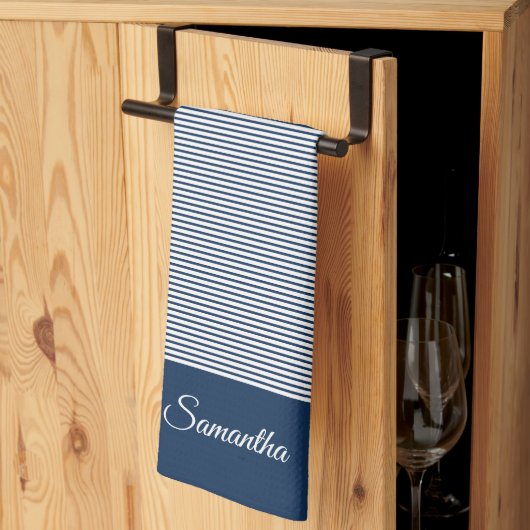 Wählen Sie Ihre Farbe Moderne Minimale Streifen un Geschirrtuch (Drittel gefaltet)