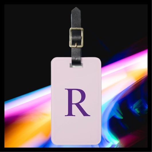 WÄHLEN SIE IHRE FARBE ODER DIE Blassrosa Monogramm Gepäckanhänger