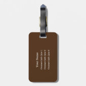 WÄHLEN SIE IHRE FARBE ODER DIE dunkelbraune Monogr Gepäckanhänger (Rückseite vertikal)