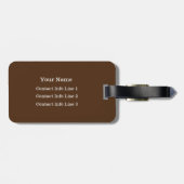 WÄHLEN SIE IHRE FARBE ODER DIE dunkelbraune Monogr Gepäckanhänger (Rückseite horizontal)