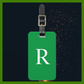 WÄHLEN SIE IHRE FARBE ODER DIE grüne Monogramm-Tas Gepäckanhänger