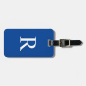 WÄHLEN SIE IHRE FARBE- ODER Dunkelblaue Monogramm- Gepäckanhänger (Vorderseite horizontal)