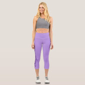 WÄHLEN SIE IHRE FARBE oder lila, Name, Yoga Capri (Vorderseite)