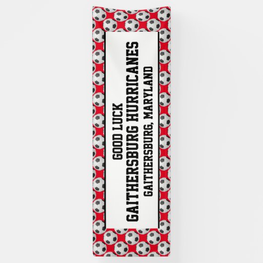 WÄHLEN SIE IHRE FARBE- ODER ROTE Fußballmannschaft Banner (Vertikal)
