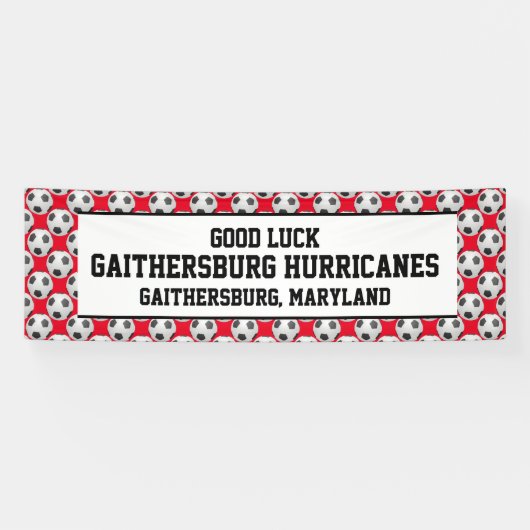 WÄHLEN SIE IHRE FARBE- ODER ROTE Fußballmannschaft Banner (Horizontal)