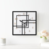 Wählen Sie Ihre Farbe Quadratische Wanduhr (Zuhause)