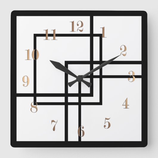 Wählen Sie Ihre Farbe Quadratische Wanduhr (Vorderseite)