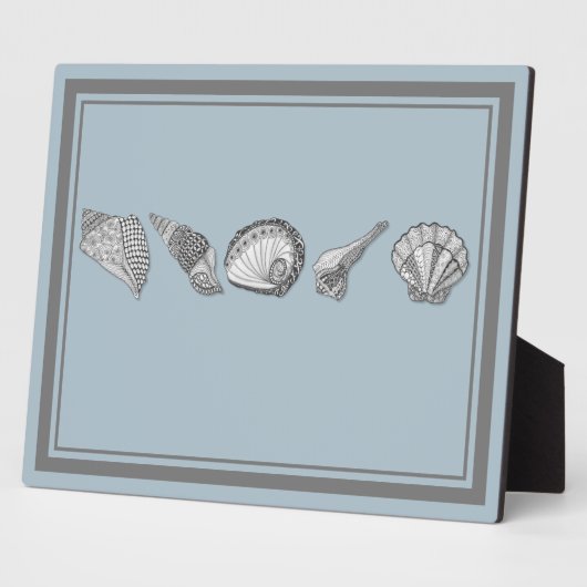 Wählen Sie Ihre Farbe Seashell Art Plaque Fotoplatte (Seite)