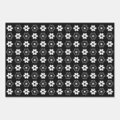 Wählen Sie Ihre Farben - Blume Prüfbrettmuster Geschenkpapier Set (Vorderseite 3)