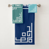 Wählen Sie Ihre Farbkunst-Deko-Retro geometrische Badhandtuch Set (Insitu)