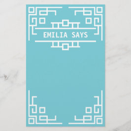 Wählen Sie Ihre Farbkunst-Deko-Retro geometrische Briefpapier