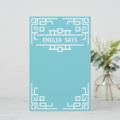 Wählen Sie Ihre Farbkunst-Deko-Retro geometrische Briefpapier (Stehend Vorderseite)