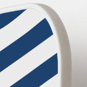 Wählen Sie Ihre Farbstreifen - Navy Blue & White Pickleball Schläger (Linke Seite)