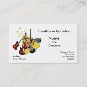 Wählen Sie Ihre Gitarre aus Visitenkarte