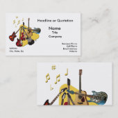 Wählen Sie Ihre Gitarre aus Visitenkarte (Vorne/Hinten)