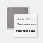 Wählen Sie Ihre harte Gewichtsverlust Reise Inspir Magnet (Vorderseite/Rückseite)