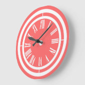 Wählen Sie Ihre Hauptfarbe - Weiße römische Nummer Große Wanduhr (Winkel)