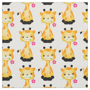 Wählen Sie Ihre Hintergrundfarbe Giraffe Gewebe Stoff