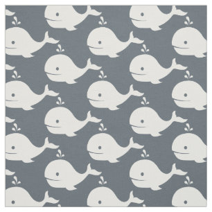 Wählen Sie Ihre Hintergrundfarbe niedlich Whale St Stoff