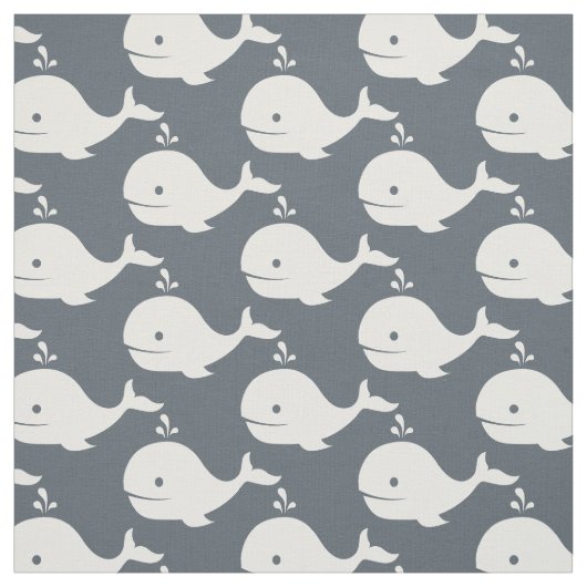 Wählen Sie Ihre Hintergrundfarbe niedlich Whale St Stoff (Muster)