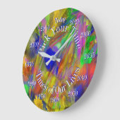 Wählen Sie Ihre Jahresfarben unter Abstraktem Glas Große Wanduhr (Winkel)