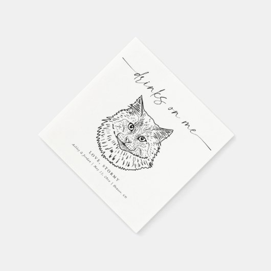 WÄHLEN SIE IHRE KATZKATZKATZE FÜR EINE moderne Pet Serviette (Ecke)