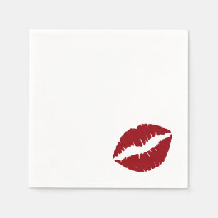 Wählen Sie Ihre Lippenstiftfarbe Kiss Print Serviette