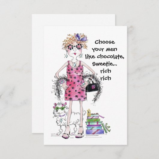 Wählen Sie Ihre Männer wie Schokolade, Sweetie...r (Vorne/Hinten)