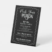 Wählen Sie Ihre Poison RIP 20s Bar Drink List Sockelschild (Vorderseite)