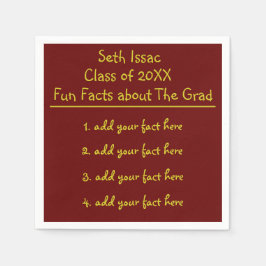 Wählen Sie Ihre Schulfarben Abschluss Fun Fakten a Serviette