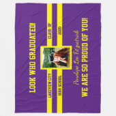 Wählen Sie Ihre Schulfarben Foto Glückwunsch Gradu Fleecedecke (Vorderseite)