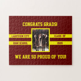 Wählen Sie Ihre Schulfarben Foto Glückwunsch Gradu Puzzle