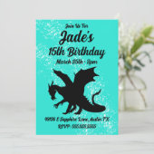 Wählen Sie Ihre Silhouette für den Farbdrachen aus Einladung (Stehend Vorderseite)