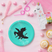 Wählen Sie Ihre Silhouette für den Farbdrachen aus Pappteller (Party)