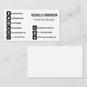 Wählen Sie Ihre Sozialikonen Visitenkarte (Vorne/Hinten)