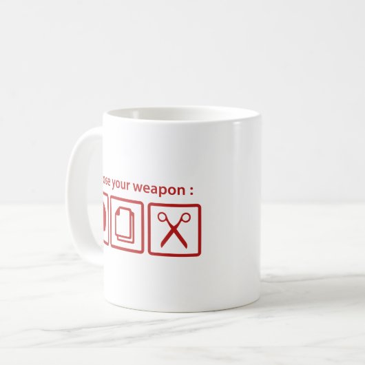 Wählen Sie Ihre Waffe aus Kaffeetasse (Vorderseite Links)