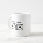 Wählen Sie Ihre Waffe aus Kaffeetasse (Vorderseite Links)