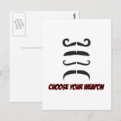 Wählen Sie Ihre Waffe aus Postkarte (Vorne/Hinten)