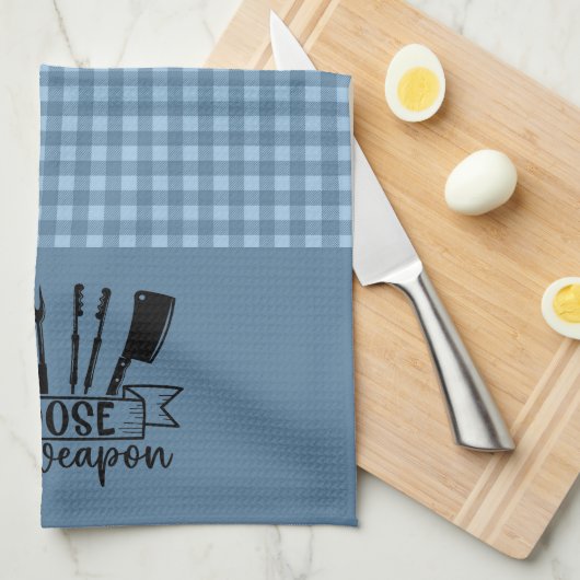 Wählen Sie Ihre Waffe - Blue Buffalo Kariert Geschirrtuch (Viertel Falte)