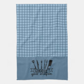 Wählen Sie Ihre Waffe - Blue Buffalo Kariert Geschirrtuch (Vertikal)