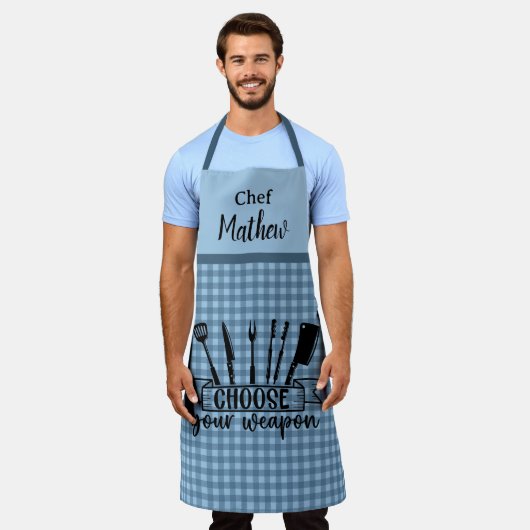 Wählen Sie Ihre Waffe - Blue Buffalo Kariert - GRI Schürze (Getragen)