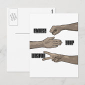 wählen Sie Ihre Waffe Postkarte (Vorne/Hinten)