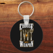 Wählen Sie Ihre Waffen Grill Utensils Funny Grille Schlüsselanhänger (Vorderseite)
