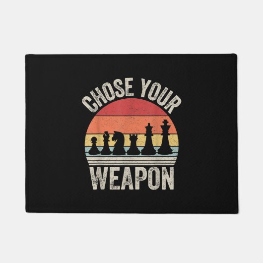 Wählen Sie Ihre Weapon Funny Schach Stücke Fußmatte (Vorderseite)